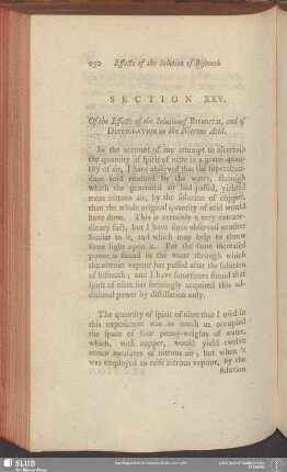 Section XXV. Of the Effects of the Solution of Bismuth, and of Distillation on the Nitrous Acid