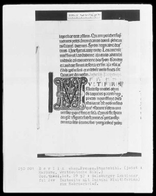 Lektionar aus Salzburg — Initiale M(ultifariam), Folio 24verso