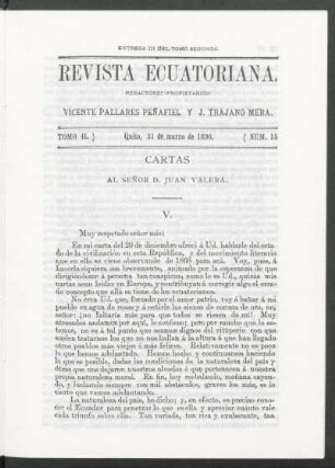 Cartas al Señor D. Juan Valera