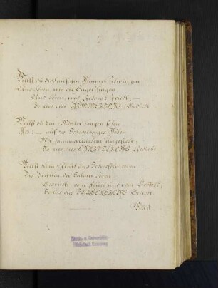 [Handschriftliches Gedicht.]