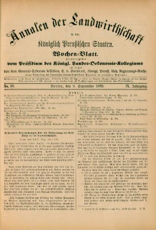 No. 36. Berlin, den 8. September 1869. IX. Jahrgang.