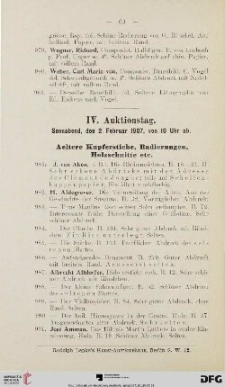 IV. Auctionstag (Nr. 981a-1345)