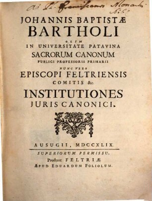 Institutiones juris Canonici