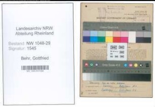 Entnazifizierung Gottfried Behr , geb. 18.01.1888 (Beamter)