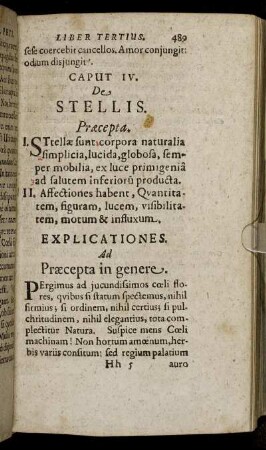 Caput IV. De Stellis.