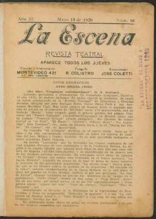 Datos biográficos - Otto Miguel Cione