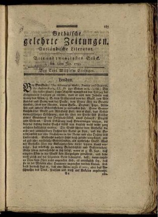 Vier und zwanzigstes Stück, den 12ten Jun. 1790.