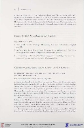 Grußwort des Rektors der Universität Konstanz Gerhart von Graevenitz