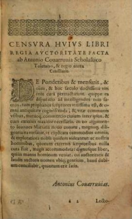 De ponderibus et mensuris