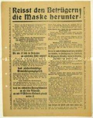 Aufruf der Deutschsozialen Partei zur Reichstagswahl am 4. Mai 1924