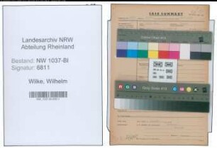 Entnazifizierung Wilhelm Wilke , geb. 00.00.0000 (Techn.Angestellter)