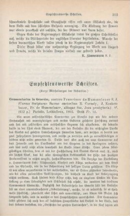 103-110 Empfehlenswerthe Schriften
