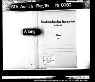 Die Ausführung der Deich- und Sielordnung hinsichtlich der Aufstellung der Deich- und Sielrollen: Amt Esens