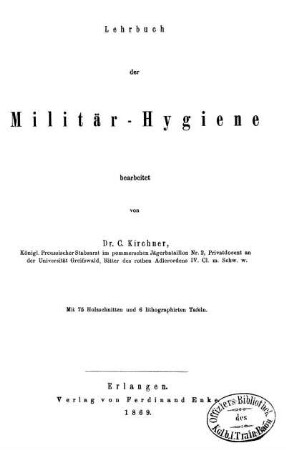 Lehrbuch der Militär-Hygiene