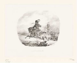 Offizier der leichten Artellerie der kaiserlichen Garde, Blatt 1 der Folge "Suite de sept petites Pièces"