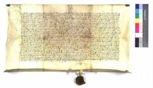 Bestandsbrief des Abtes Markus und des Konvents zu Herrenalb für Hessler Bertsche und Hans zu Mörsch auf 25 Jahre.