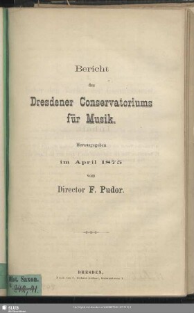 [4.]1874/75: Bericht des Dresdener Conservatoriums für Musik