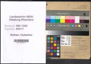 Entnazifizierung Hubertine Rothen , geb. 31.10.1912 ()