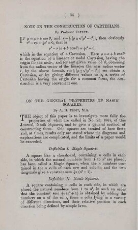On the general properties of nasik squares.