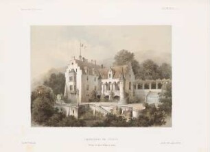 Jagdschloss, Görlitz: Perspektivische Ansicht (aus: Architektonisches Skizzenbuch, H. 39, 1859)
