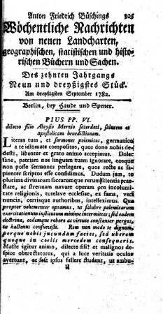 Neun und dreyßigstes Stück