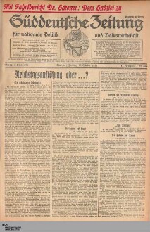 Süddeutsche Zeitung : für deutsche Politik und Volkswirtschaft