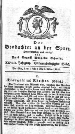 47. Stueck, 23. November 1829