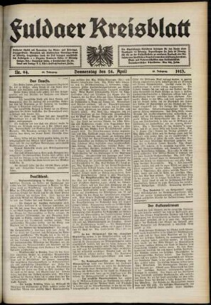 Ausgabe vom Donnerstag, den 24. April 1913.