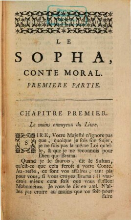 Le Sopha : Conte Moral ; Imprimé Sur La Véritable Copie De Gaznah, 1