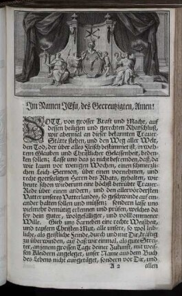 Im Namen Jesu, des Gecreutzigten, Amen!
