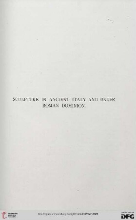 Sculpture in Ancient Italy and under Roman dominion