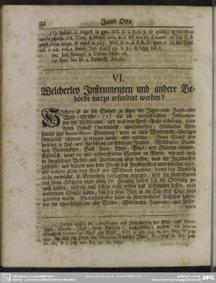 VI. Welcherley Instrumenten und andere Behörde hierzu erfordert werden?
