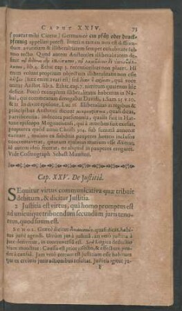 Cap. XXV. De Justitia.