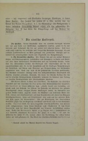 V. Die römische Kaiserzeit