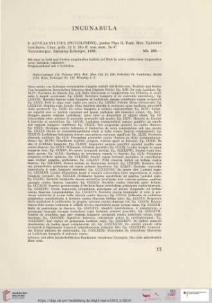 Incunabula (Nr. 9 - 47)