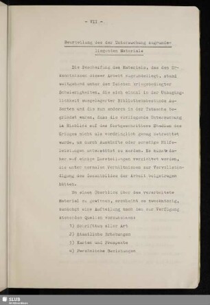 Beurteilung des der Untersuchung zugrundeliegenden Materials