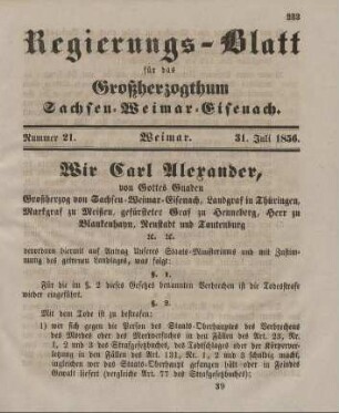 Nr. 21 : 31. Juli 1856
