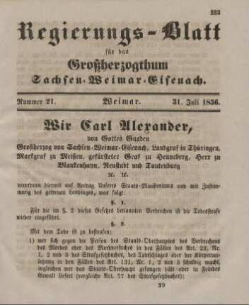 Nr. 21 : 31. Juli 1856