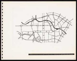 Sammelmappe: Ideenwettbewerb Hauptstadt Berlin: Lageplan, Vorschlag für Verkehrsführung