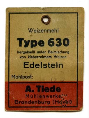 Mühlenwerke Brandenburg (Havel) Weizenmehl