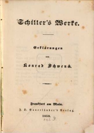 Schiller's Werke : Erklärungen