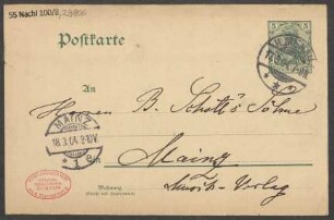 Brief an B. Schott's Söhne : 17.03.1904