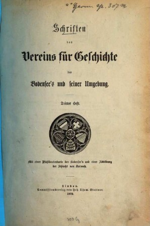 Schriften des Vereins für Geschichte des Bodensees und seiner Umgebung. 3, 3. 1872