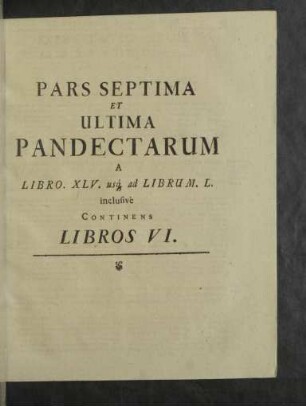 Pars septima et ultima