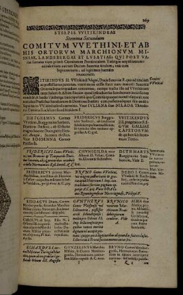 Stirpis Witikindeae Stemma Secundum Comitum Wethini, Et Ab His Ortorum Marchionum Misniae, Landsbergae Et Lusatiae [...]