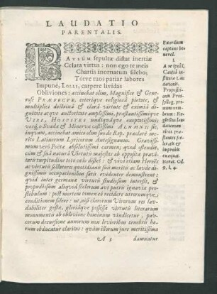Laudatio Parentalis.