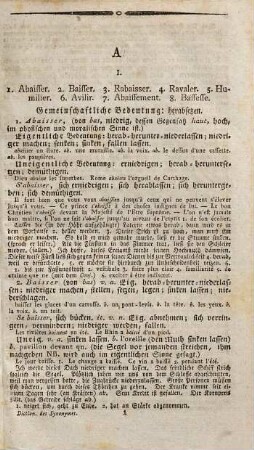 Dictionnaire universel des synonymes de la langue françoise à l'usage des Allemands oder allgemeine französische Synonymik für die Deutschen : nach den besten Nationalschriftstellern in alphabetischer Ordnung praktisch bearbeitet und in beynahe 1200 Artikeln durch französische und deutsche Beispiele zur Uebung im Uebersetzen erläutert