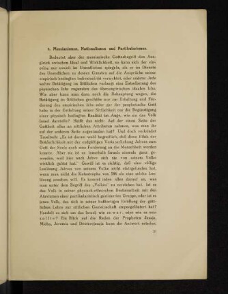 6. Messianismus, Nationalismus und Partikularismus.