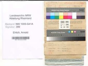 Entnazifizierung Arnold Ehlich , geb. 08.12.1893 (Polizeibeamter)