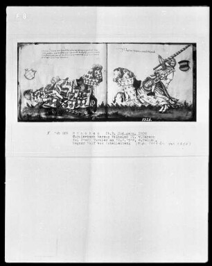 Turnierbuch Herzog Wilhelms 4. — Turnier am 10. Februar 1512, Folio 21-22